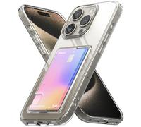 Ringke Fusion Card Compatible con Funda iPhone 15 Pro, Carcasa con Soporte para Tarjeta, Funda con Porta Tarjeta Delgada Ligera - Clear