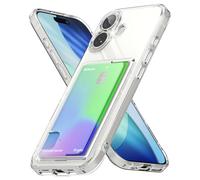 Ringke Fusion Card Compatible con Funda iPhone 17, Sostiene hasta 1 Tarjeta, Carcasa de Teléfono con Tarjetero Incorporado para Mujeres y Hombres - Clear
