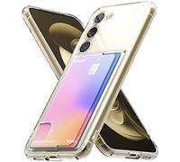 Ringke Fusion Card Compatible con Funda Samsung Galaxy S23, Sostiene hasta 1 Tarjeta, Carcasa de Teléfono con Tarjetero Incorporado para Mujeres y Hombres - Clear