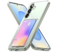 Ringke Fusion Card Compatible con Funda Samsung Galaxy S25 Plus, Sostiene hasta 1 Tarjeta, Carcasa de Teléfono con Tarjetero Incorporado para Mujeres y Hombres - Clear