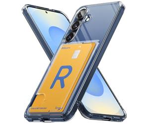 Ringke Fusion Card Compatible con Funda Samsung Galaxy S25, Sostiene hasta 1 Tarjeta, Carcasa de Teléfono con Tarjetero Incorporado para Mujeres y Hombres - Clear