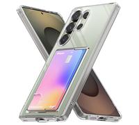 Ringke Fusion Card Compatible con Funda Samsung Galaxy S25 Ultra, Sostiene hasta 1 Tarjeta, Carcasa de Teléfono con Tarjetero Incorporado para Mujeres y Hombres - Clear