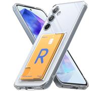 Ringke Fusion Card Compatible con Funda Samsung Galaxy A55 5G, Carcasa con Soporte para Tarjeta, Funda con Porta Tarjeta Delgada Ligera - Clear