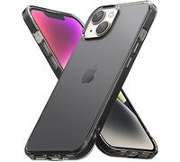 Ringke Fusion Compatible con Funda iPhone 14 Plus 6.7 Pulgadas, Anti Huella Dactilar Acabado Mate Agarre Cómodo, Carcasa Transparente Helada con Agujeros para Cuerda - Matte Black