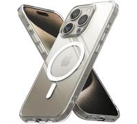Ringke Fusion Compatible con Funda iPhone 15 Pro MAX y Compatible con MagSafe, Revestimiento UV para Rayaduras y Resistente a la Decoloración - Magnetic Clear