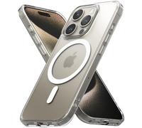 Ringke Fusion Compatible con Funda iPhone 15 Pro y Compatible con MagSafe, Resistente al Aceite y la Suciedad, Revestimiento UV para Rayaduras y Resistente a la Decoloración - Magnetic Matte Clear