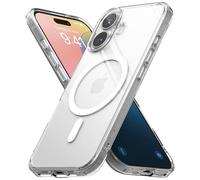 Ringke Fusion Compatible con Funda iPhone 16 Plus y Compatible con MagSafe, Revestimiento UV para Rayaduras y Resistente a la Decoloración - Magnetic Clear