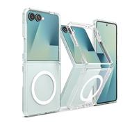 Ringke Fusion Compatible con Funda Samsung Galaxy Z Flip 7 y Compatible con MagSafe, Carcasa Transparente, Ligera y Resistente a Rayaduras para Mujeres y Hombres - Magnetic Clear