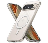 Ringke Fusion Diseñado para Funda Google Pixel 9 Pro XL y Compatible con MagSafe, Carcasa Queda como un Guante, Case Transparente con Agujeros para Cuerda - Magnetic Clear