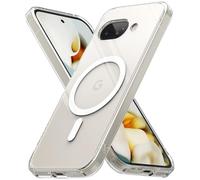 Ringke Fusion Diseñado para Funda Google Pixel 9a y Compatible con MagSafe, Carcasa Queda como un Guante, Case Transparente con Agujeros para Cuerda - Magnetic Clear