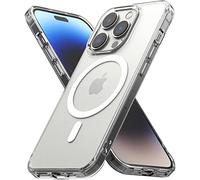 Ringke Fusion Diseñado para Funda iPhone 14 Pro (6.1 Pulgadas) y Compatible con MagSafe, Anti Huella Dactilar Acabado Mate Agarre Cómodo, Carcasa con el Agujero para Cuerda - Magnetic Matte Clear