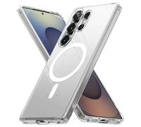 Ringke Fusion Diseñado para Funda Samsung Galaxy S25 Ultra y Compatible con MagSafe, Carcasa Queda como un Guante, Case Transparente con Agujeros para Cuerda - Magnetic Clear