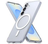 Ringke Fusion Diseñado para Funda Samsung Galaxy S25 y Compatible con MagSafe, Carcasa Queda como un Guante, Carcasa Transparente Helada con Agujeros para Cuerda - Magnetic Matte Clear