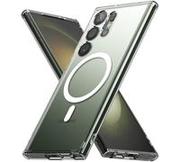 Ringke Fusion Magnetic Compatible con Funda Galaxy S23 Ultra 5G (2023), [Anti Huella Dactilar] Carcasa Magnética Compatible con Cargador MagSafe - Matte Clear