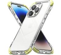 Ringke Fusion Plus Compatible con Funda iPhone 14 Pro 6.1 Pulgadas, Parachoques Fuerte, Carcasa Transparente Sólida - Lime Glow