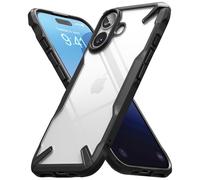 Ringke Fusion-X Compatible con Funda iPhone 16 Plus, Carcasa Negra, Parachoques Resistente Impactos Case Sólida a Prueba de Choques - Black