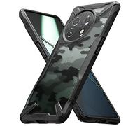 Ringke Fusion-X Compatible con Funda Oneplus 11 5G, [Revestimiento Doble Antiarañazos] Parachoque Resistente Impactos, Sólida a Prueba de Choques - Camo Black