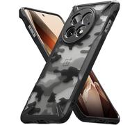 Ringke Fusion-X Compatible con Funda OnePlus 13, Las Esquinas Más Pesadas Ayudan al Dispositivo a Aterrizar sobre Sus Bordes, Patrón Antideslizante - Camo Black