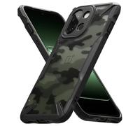 Ringke Fusion-X Compatible con Funda OnePlus 13s, Las Esquinas Más Pesadas Ayudan al Dispositivo a Aterrizar sobre Sus Bordes, Patrón Antideslizante - Camo Black