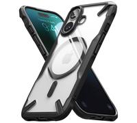 Ringke Fusion-X Diseñado para Funda iPhone 16 y Compatible con MagSafe, Carcasa Negra Sólida - Magnetic Black