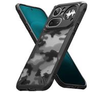 Ringke Fusion-X Funda para Nothing Phone (4a) Pro, Marco X Reforzado con Patrón Antideslizante, Carcasa Antigolpes y Antirayones - Negro Camuflaje