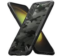 Ringke Fusion-X Compatible con Funda Samsung Galaxy S23 Plus 5G (2023), [Revestimiento Doble Antiarañazos] Estilo Militar, Parachoque Resistente Impactos, Sólida a Prueba de Choques - Camo Black