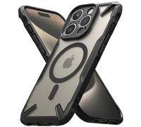 Ringke Fusion-X Magnetic Compatible con Funda iPhone 15 Pro y Compatible con Magsafe, Carcasa Negra Sólida a Prueba de Choques - Matte Black