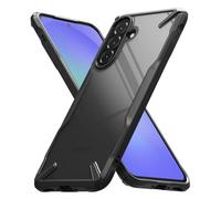 Ringke Fusion-X para Funda Samsung Galaxy A56 5G y Funda Galaxy A36 5G, Las Esquinas Más Pesadas Ayudan al Dispositivo a Aterrizar sobre Sus Bordes, Patrón Antideslizante - Negro