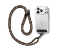 Ringke Holder Link Black, Correa Cruzada Ajustable con Pestaña de Sujeción para Teléfono, Parche Lanyard Multifuncional Universal para la Mayoría de Smartphones - Mocha Mousse