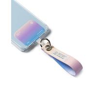 Ringke Holder Link Eyelet Keyring Strap, Correa de Dedo para Teléfono Duradera y Anticaídas con Parche y Mosquetón para iPhone, Galaxy, Pixel, Fundas de Teléfono, AirPods, Buds, etc. - Aurora