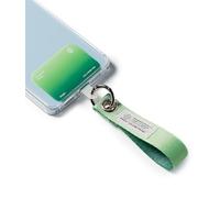 Ringke Holder Link Eyelet Keyring Strap, Correa de Dedo para Teléfono Duradera y Anticaídas con Parche y Mosquetón para iPhone, Galaxy, Pixel, Fundas de Teléfono, AirPods, Buds, etc. - Forest