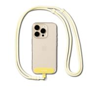 Ringke Holder Link Flow Shoulder Y-Type, Correas de Hombro para Teléfono Móvil, Strap Bonita Ligera Suave y Ajustable con Pestaña de Sujeción - Butter Yellow