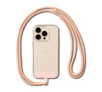 Ringke Holder Link Flow Shoulder Y-Type, Correas de Hombro para Teléfono Móvil, Strap Bonita Ligera Suave y Ajustable con Pestaña de Sujeción - Orange Pink