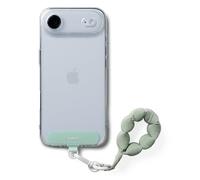 Ringke Holder Link Puffer Finger Phone Strap, Correa de Dedo para Teléfono de Poliéster Suave, Acolchada y Ligera (13 g) con Pestaña de Sujeción y Mosquetón Redondo - Matcha Green