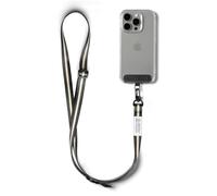 Ringke Holder Link Snap Hook Lanyard, Cordón Ajustable Tipo Bandolera para Funda de Teléfono Móvil, Correa Ligera y Bonita con Pestaña de Sujeción para Mujeres y Hombres - Sand Black