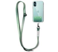 Ringke Holder Link Snap Hook Lanyard, Cordón Ajustable Tipo Bandolera para Funda de Teléfono Móvil, Correa Ligera y Bonita con Pestaña de Sujeción para Mujeres y Hombres - Forest