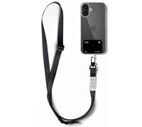 Ringke Holder Link Snap Hook Lanyard, Cordón Ajustable Tipo Bandolera para Funda de Teléfono Móvil, Correa Ligera y Bonita con Pestaña de Sujeción para Mujeres y Hombres - Calm Black