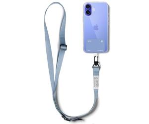Ringke Holder Link Snap Hook Lanyard, Cordón Ajustable Tipo Bandolera para Funda de Teléfono Móvil, Correa Ligera y Bonita con Pestaña de Sujeción para Mujeres y Hombres - Urban Blue