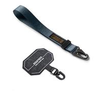 Ringke Holder Link & Tactical Webbing Hand Strap Diseñada para Teléfono, Correa de Muñeca, Lengüeta Universal Resistente y a Prueba de Desgarros con Mosquetón - Shadow Blue