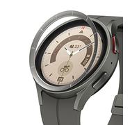 Ringke Inner Bezel Styling Compatible con Protector Samsung Galaxy Watch 5 Pro (2022) Funda Interna Adhesiva Acero Inoxidable para Reloj Bisel - 45-IN-01 (ST) Silver