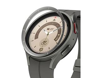 Ringke Inner Bezel Styling Compatible con Protector Samsung Galaxy Watch 5 Pro (2022) Funda Interna Adhesiva Acero Inoxidable para Reloj Bisel - 45-IN-01 (ST) Silver