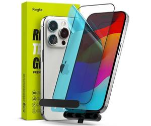Ringke iphone 15 pro screen protector premium tempered glass 9h with i