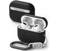 Ringke Layered Case Compatible con Funda AirPods Pro 2, Carcasa Protector con Mosquetón Diseñado para AirPods Pro 2 Generacion - Black