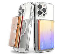 Ringke Magnetic Side Slot Card Holder [Phone Wallet] ID & Credit Card Holder, Compatible with Magsafe, iPhone and Android Smartphones - Clear Mist