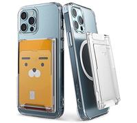 Ringke Magnetic Slot Card Holder Diseñado para MagSafe Cartera, Tarjetero Móvil Magnético para Hombre y Mujer, Portatarjetas Compatible con Funda iPhone, Galaxy, Xiaomi, Pixel y Más - Clear Mist