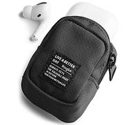 Ringke Mini Pouch Block Compatible con Airpods 1,2, Pro Case, Samsung Galaxy Buds 2, Plus, Pro, Live Case, Bolsa Duradera Portátil Ligera con Mosquetón - Black
