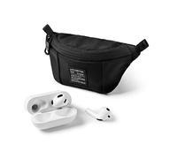 Ringke Mini Pouch Sling Bag Compatible con Funda Airpods Pro/3/2/1, Carcasa Samsung Galaxy Buds Pro/Live/2/1, Bolsa Duradera Portátil Ligera con Mosquetó - Black