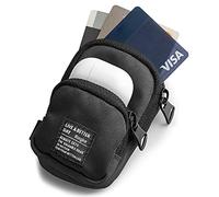 Ringke Mini Pouch Two Pocket Compatible con Airpods 1,2, Pro Case, Samsung Galaxy Buds 2, Plus, Pro, Live Case, Bolsa Duradera Portátil Ligera con Mosquetó - Black