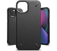 Ringke Onyx Compatible con Funda iPhone 13, Carcasa Anti Huella Dactilar Antideslizante, Protección Adicional sin Ser Voluminosa, Case con Agujeros para Cuerda - Black