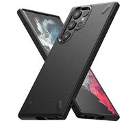 Ringke Onyx Compatible con Funda Samsung Galaxy S22 Ultra 5G (2022), Carcasa Anti Huella Dactilar Antideslizante, Protección Adicional sin Ser Voluminosa, Case con Agujeros para Cuerda - Black